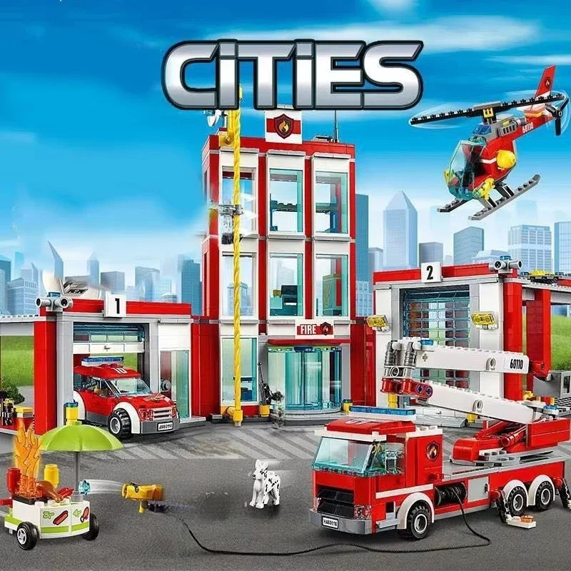 City Fire Station Helicopter T - Lego Set City ulasan dan harga